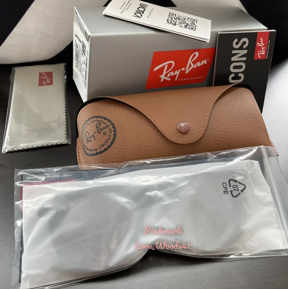 Ray Ban Wayfarer Tortoise Brown RB2140 Unisex 50 / 54 New - Picture 12 of 16